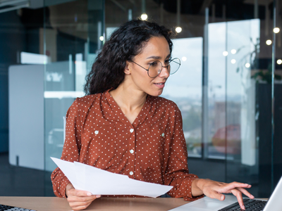 Business Analyst team member in the office