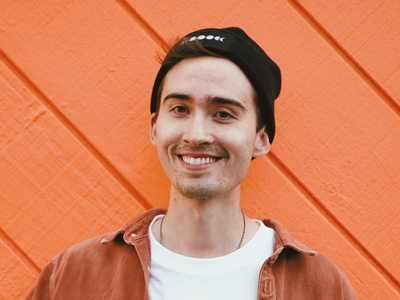 Male job seeker wearing a beanie